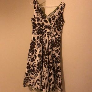 Brown and white dress